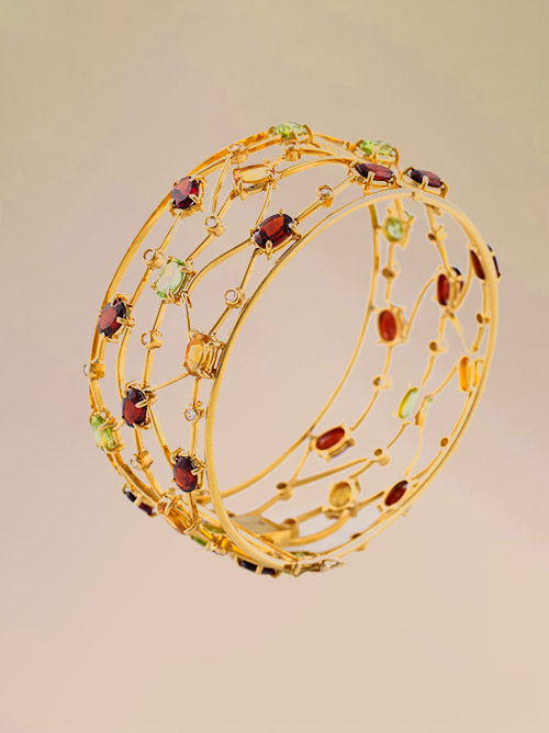 Semi-precious stone Bangles